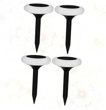 Vaguelly 4pcs RGB Solar Ground Plug Light Outdoor Garden Lights Solar Pathway Lamp for Driveway Landscape Patio