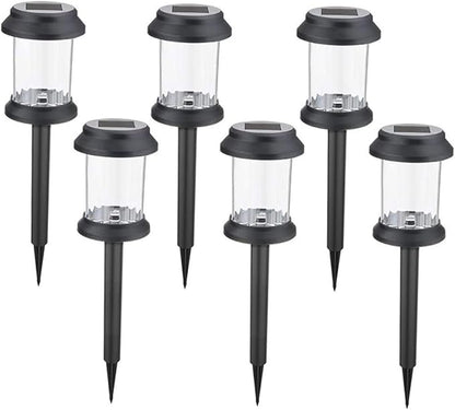 6-Pack Solar Lawn Lights Waterproof LED Landscape Decoration for Garden Outdoor Ground Plug Light for Pathway and Patio Lighting