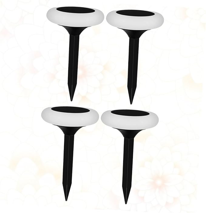 4pcs Solar Ground Plug Lights RGB Colorful Outdoor Solar Pathway Lamps for Garden Lawn Driveway Landscape Easy Installation Energy Saving for Patio and Park Decor