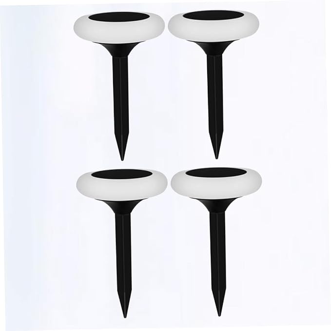 Angoily 4pcs RGB Colorful Solar Ground Plug Lights Solar Pathway Lamp for Outdoor Garden and Landscape Decor Easy Install Energy Saving Lighting Modes