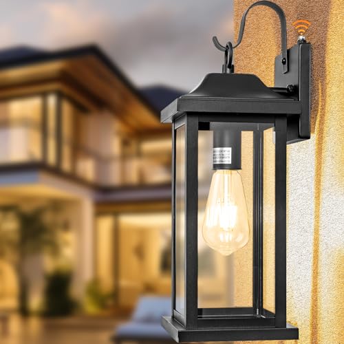 Dusk to Dawn Large Outdoor Wall Light 17 Inch