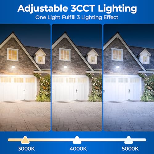 CINOTON 120W LED Wall Pack Light, 3CCT 16800LM, Dusk to Dawn Sensor, 4 Pack