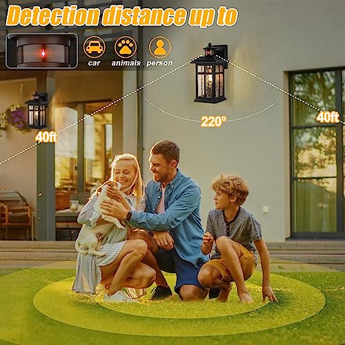 Motion Sensor Outdoor Wall Lights 2 Packs Dusk to Dawn Outdoor Lighting