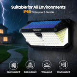 TECKNET 546 LED Motion Sensor Outdoor Lights with Remote Control Hook 4Pack