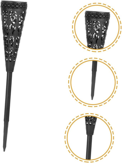 4pcs Solar Path Lights Outdoor Led Garden Lights Solar Pathway Projection for Patio Walkway and Garden Decor Warm
