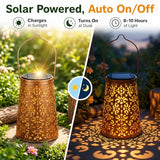 LeiDrail Butterfly Solar Lanterns, Outdoor Hanging Garden Lights, 2 Pack