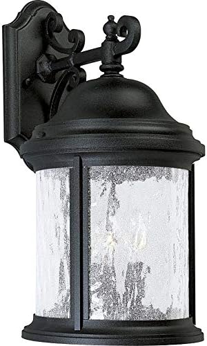 Progress Lighting Ashmore Collection 3-Light Water Seeded Glass New Traditional Outdoor Medium Wall Lantern Light | Lumora