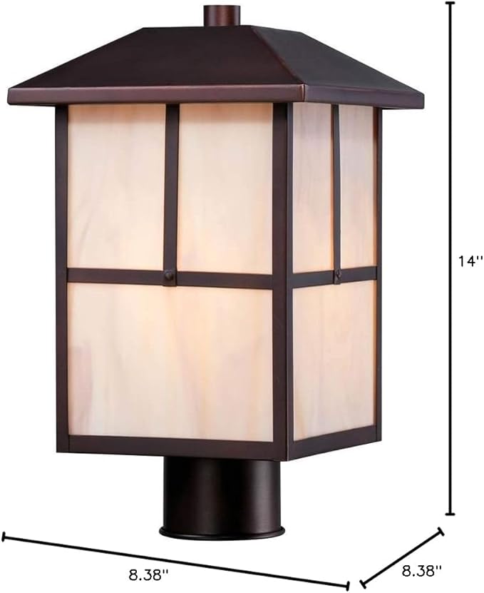 Nuvo Lighting 60/5675 Tanner Post One Light Lantern 100-watt A19 Outdoor Porch and Patio Lighting with Honey | Lumora