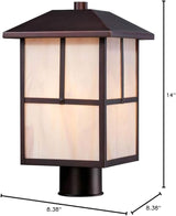 Nuvo Lighting 60/5675 Tanner Post One Light Lantern 100-watt A19 Outdoor Porch and Patio Lighting with Honey | Lumora