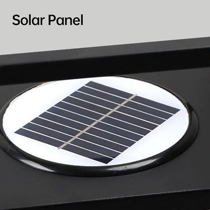 Solar Lawn Pathway Lights Square Solar Led Bollard Lighting Iron Housing Landscape Lights Outdoor IP65 Waterproof Garden Lights for Walkway Yard Lawn Front/Back Door