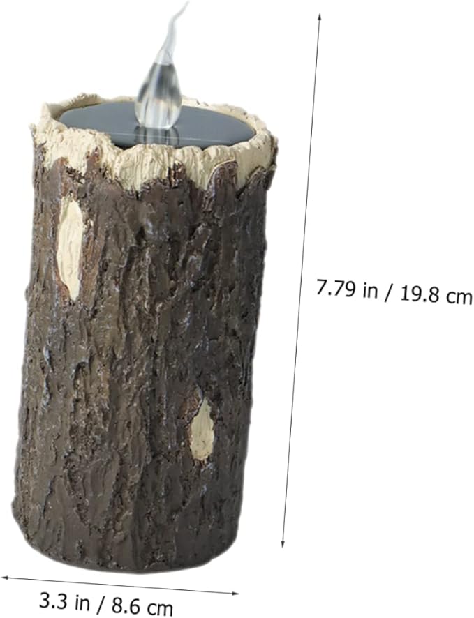 Sosoport Solar Stump Lamp Durable Landscape Light for Garden Easy Installation Solar Pathway Light Decorative Outdoor Lighting for Patio Diameter Height