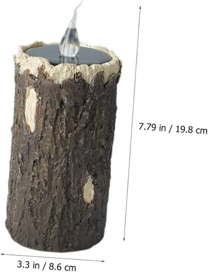 Sosoport Solar Stump Lamp Durable Landscape Light for Garden Easy Installation Solar Pathway Light Decorative Outdoor Lighting for Patio Diameter Height