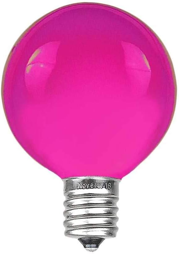 100 Foot G40 Outdoor Patio String Lights with 125 Purple Globe Bulbs – Indoor Outdoor String Lights – Market Bistro | Lumora