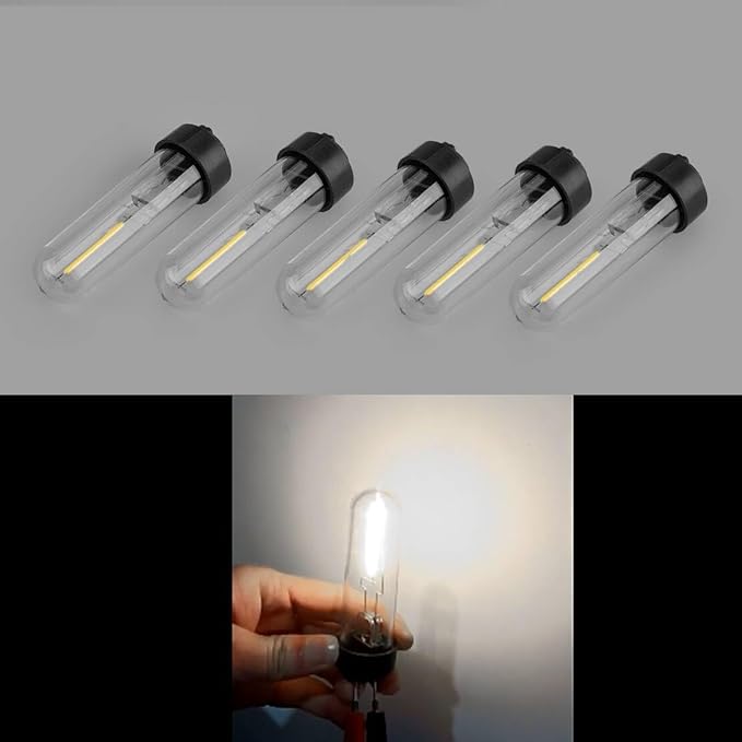 5Pcs White Outdoor Solar Pathway Light Bulbs Solar Lamp Bulb Compatible for Hampton Bay