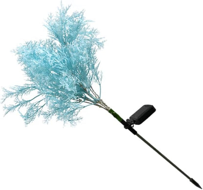Solar Powered LED Lawn Stake Light Blue, Outdoor Garden Path Landscape Lamp with Rime Frost Effect, Solar Garden Decor for Patio and Yard