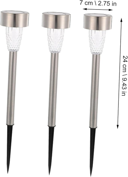 Yardwe 12pcs Solar Powered Landscape Lighting Lights Pathway Solar Outdoor Decor Stake Lights Garden Landscape Kit