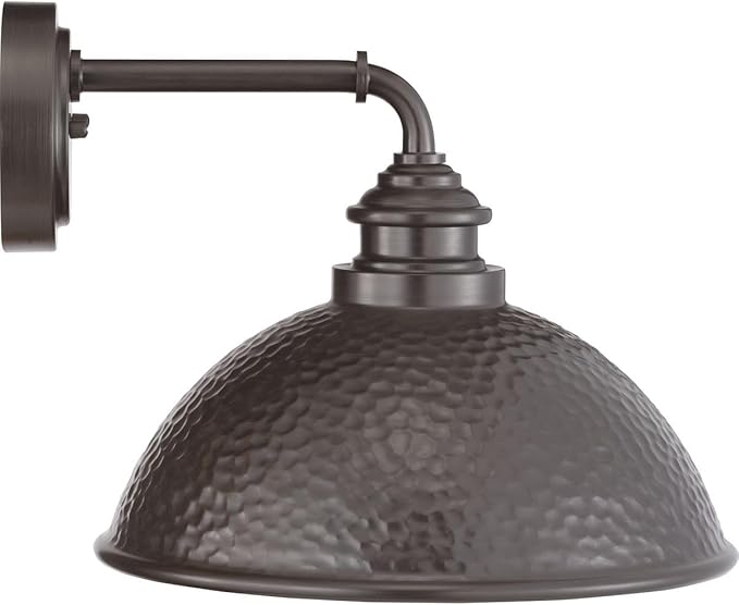 Progress Lighting Englewood Collection 1-Light Farmhouse Outdoor Medium Wall Lantern Light Antique Bronze, 10.38x12.00x12.00