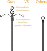10 Ft Height 1 Inch Diameter String Light Poles StringLight Stand with Hooks Metal Poles for Outside Patio Yard | Lumora