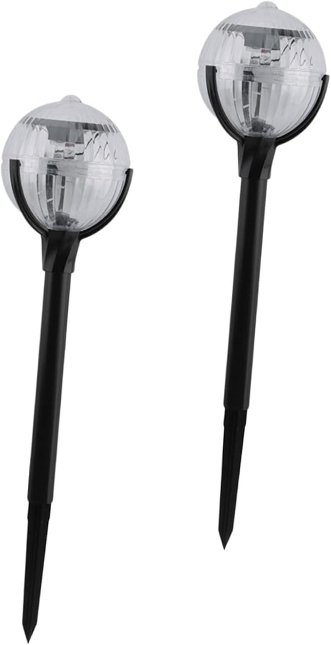 2pcs Solar Energy Garden Lights Outdoor Solar Powered LED Lawn Path Lights with Color-Changing Mode for Patio Yard Landscape Lighting