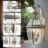 Outdoor Wall Lights, 20" Large Exterior Light, 2-Light Waterproof.