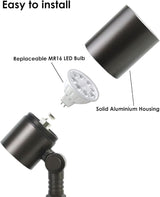 Cheopha 12V Outdoor Low Voltage Landscape Down Light, Replaceable 5W MR16 LED Bulb (2700K Warm White), IP65 | Lumora