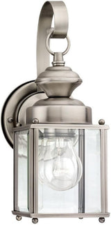 Generation Lighting 8456-965 Jamestowne Outdoor Wall Lantern Outside Fixture, One - Light, Antique Brushed Nickel | Lumora