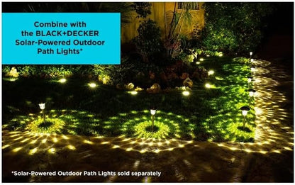 BLACK+DECKER Solar-Powered Outdoor Disk Light - 8 Pack (BDSLDK8P)