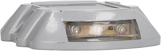 Solar Pathway Lights, Reflective Outdoor Lighting, Aluminum, Long Lasting Bright Illumination for Driveways, Gardens, Patios (White Light)