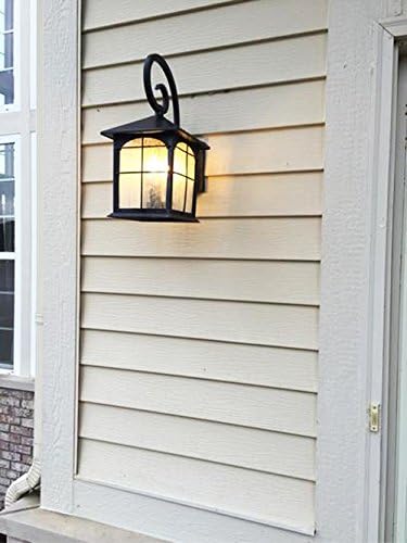 Collection Brimfield 1-Light Aged Iron Outdoor Wall Lantern | Lumora