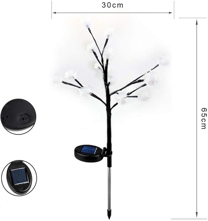 EpicGadget Solar Snowball Dandelion Light, Colorful Stainless Steel Solar Path Stake Lights for Outdoor Landscape Lighting, Lawn, Patio, Yard, Walkway, Driveway, Pathway and Garden (1 Pack)