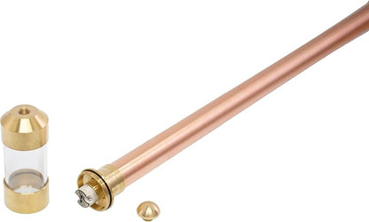 VOLT Flat Hat 12V Copper Path Light (5" Shade, 25" Tall) with 3W 2700K Warm White G4 LED Bulb for Low Voltage Landscape Lighting on Outdoor Pathway, Walkway, Garden, Driveway or Patio