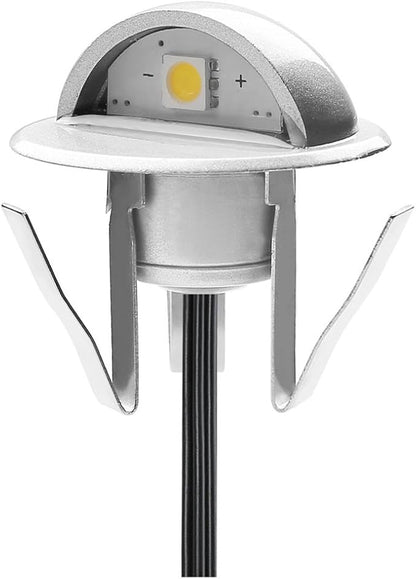 LED Stair Light Low Voltage Waterproof IP65 Outdoor 1-2/5" Recessed Wood LED Deck Lighting Yard Garden Patio Step Landscape Pathway Decor Lamp(1pcs,Cool White)