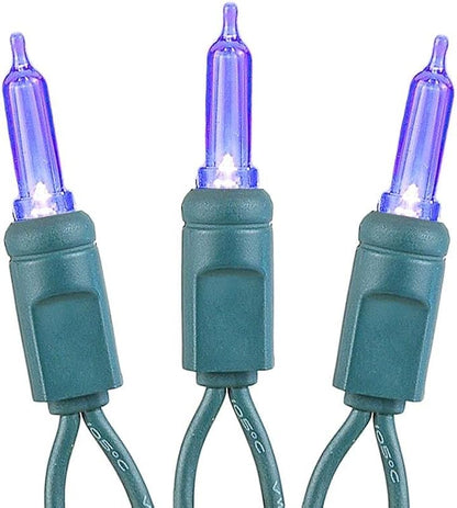 Novelty Lights Vintage Style T5 Warm White LED Christmas Lights, 11.5 Feet Green Wire String of 35 Mini Bulbs, UL Listed Indoor/Outdoor Tree Lighting