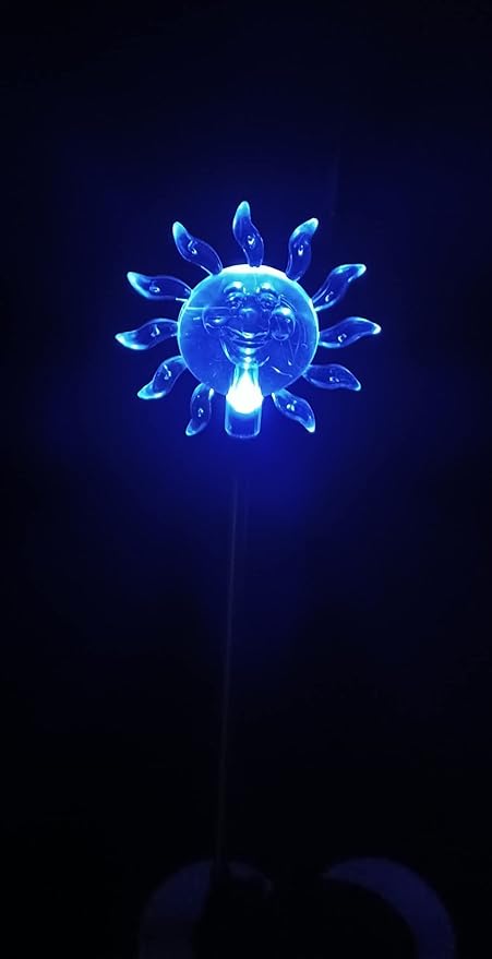 Starry Illuminate 3 PCS Solar Color Changing Style Garden Stake Light Pathway Stake Light (Sun)