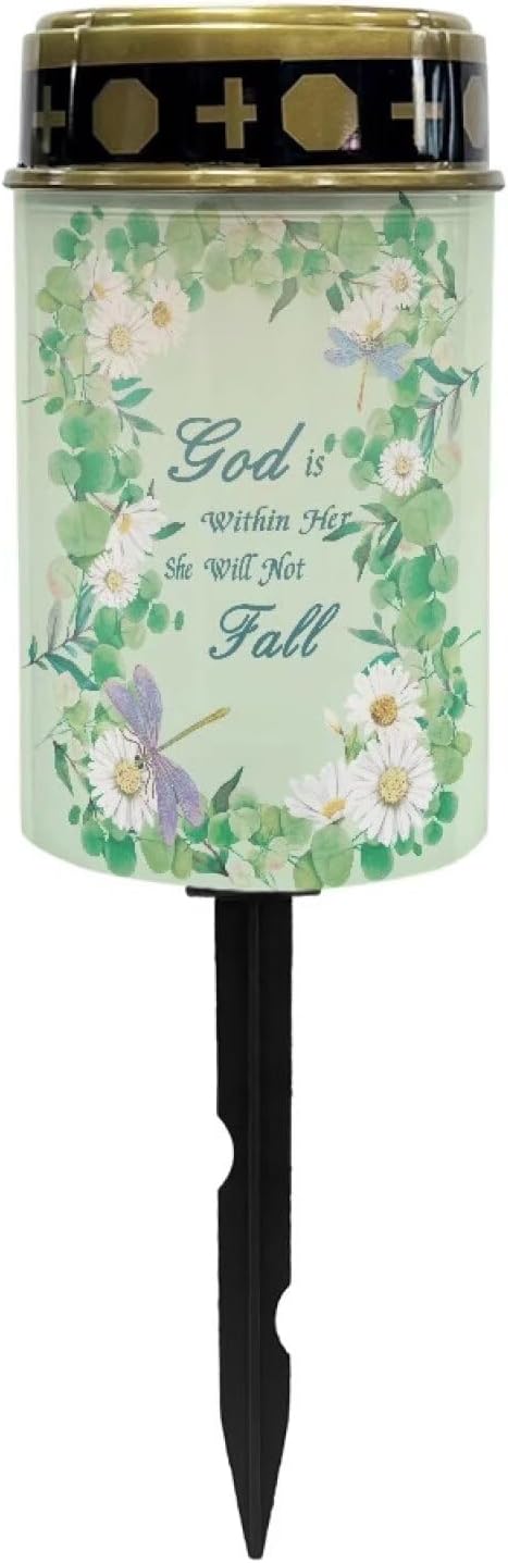 White Daisy Outdoor Solar Lights for Yard Decorative Waterproof Solar Light for Cemetery Grave Flameless Candle for Cemetery Garden Backyard Outdoor Decor Multipurpose Solar Lights