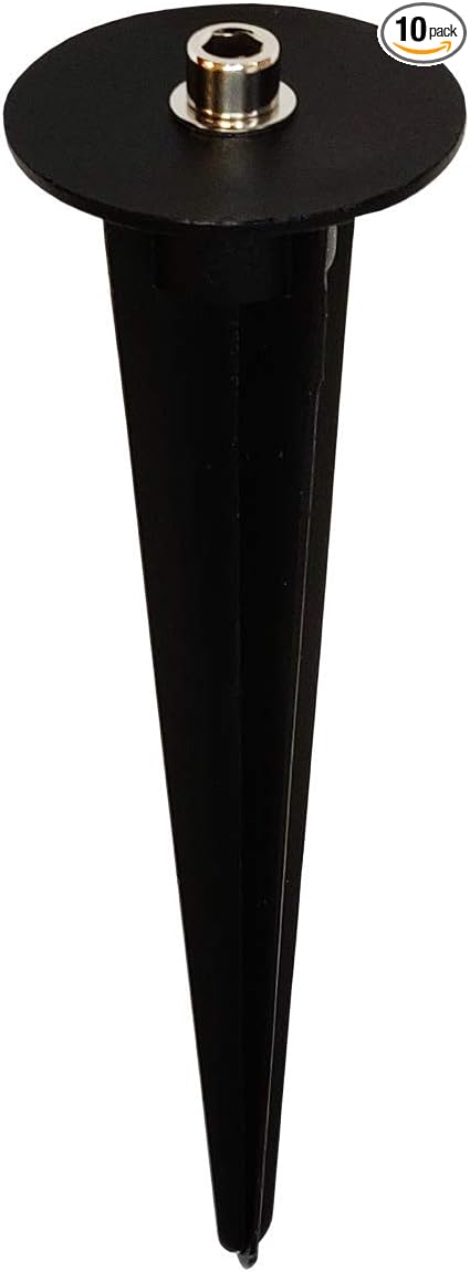 10 Pack Metal Ground Stake for LED Flood Lights, Compatible with 10W-100W, Outdoor Mount for Gardens, Yards, and | Lumora