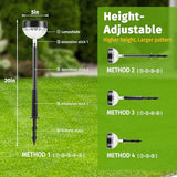 JNOEC 12Pack Solar Pathway Lights Outdoor, Color Changing+8 Fixed Color (Warm White, Cool White, Colored) Solar Lights Outdoor, Bright Solar Powered Garden Light