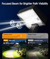ELECLINK Solar Pathway Lights Outdoor, 4 Pack Garden Lights Solar Powered Path Lights with Focused Beam Lens, 2 Light Modes Waterproof Outdoor Solar Light for Yard Driveway Walkway Landscape