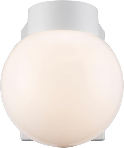 TRANS GLOBE Imports 4800 WH Transitional One Light Wall Lantern from Pershing Collection in White Finish, 7.00 inches