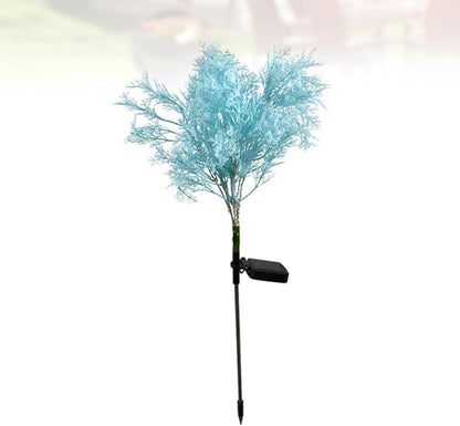 Operitacx Solar Garden Lamp Blue LED Rime Shape Lawn Landscape Light Solar Power Outdoor Path Stake Light for Garden Yard Decoration