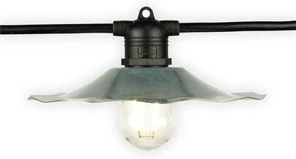 fantado Patio Metal Light Bulb Shade for Outdoor Commercial String Lights, E26, Silver by PaperLanternStore