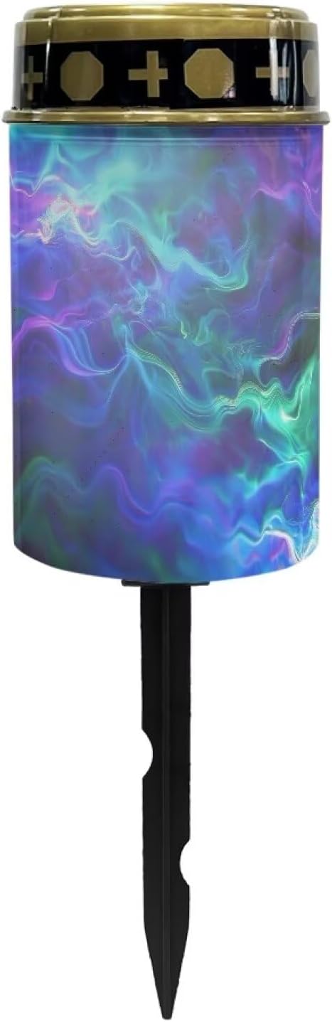 Marble Solar Garden Lights for Cemetery Solar Lights Outdoor Garden, Eternal Lights for Cemetery Grave Decorations