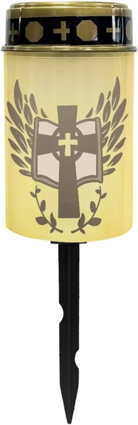 ZOUTAIRONG Solar Cross for Cemetery Grave,4 Pack Solar Garden Lights Landscape Lighting & Accessories Solar Pathway Lights Outdoor Cemetery Solar Lights for Grave Solar Lights for Cemetery Gravesite