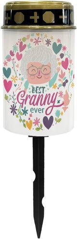 Grandma Printed Solar Outdoor Lights, Waterproof Solar Pathway Lights,Auto On/Off Solar Lights,Christmas Birthday | Lumora