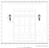 Livex Lighting 7561-14 Outdoor Wall Lantern with Clear Beveled Glass Shades, 23.5" x 9.5", Black | Lumora