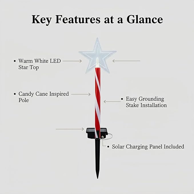 Solar Christmas Pathway Lights - 5 Designs (Star, Snowflake, Santa, Bell), Auto On/Off, Waterproof Warm White LED | Lumora