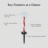 Solar Christmas Pathway Lights - 5 Designs (Star, Snowflake, Santa, Bell), Auto On/Off, Waterproof Warm White LED | Lumora