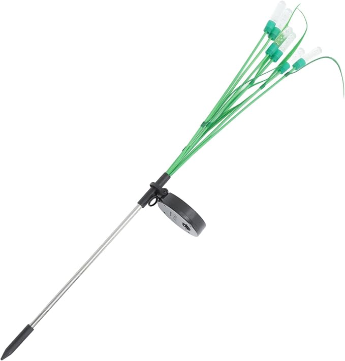 NUOBESTY Solar Powered Outdoor Garden Lawn Lights Waterproof Solar Pathway Lights with 6 Heads for Patio and Walkway