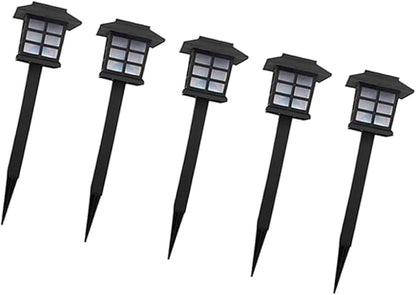 ARTIBETTER 5pcs Solar-Powered Pathway Lights Outdoor Solar Spike Lights for Walkway Lawn Driveway Warm