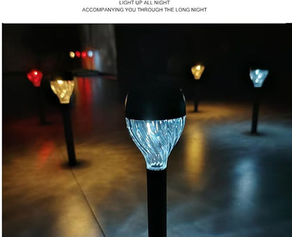 Solar Pathway Lights LED Solar Light IP44 Waterproof Landscape Lighting for Patio Driveway Decor (Warm White*4PCS)